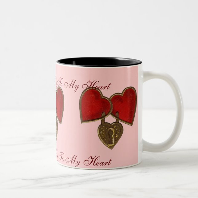 Valentine's Locked Hearts & Key Verse Mug (Right)