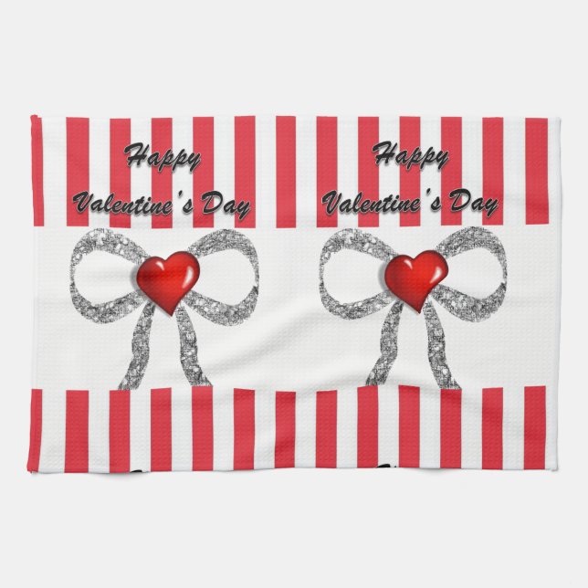 valentines love kitchen hand towel (Horizontal)