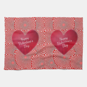 valentines love kitchen hand towel