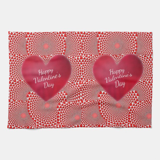 valentines love kitchen hand towel (Horizontal)