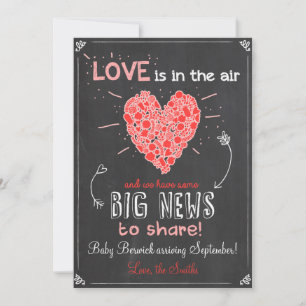 Valentine's Love Pregnancy Reveal Announcement
