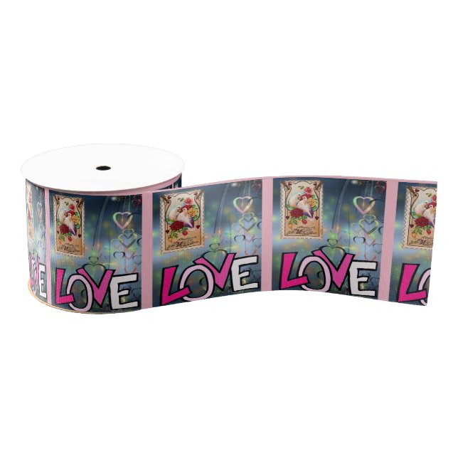 valentines love ribbon grosgrain ribbon (Spool)