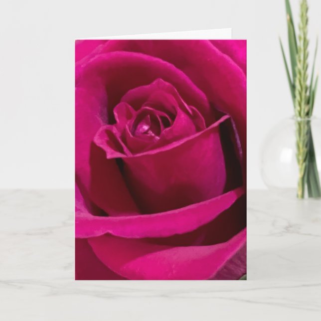 Valentine's Love, Valentine's Rose Card (Front)