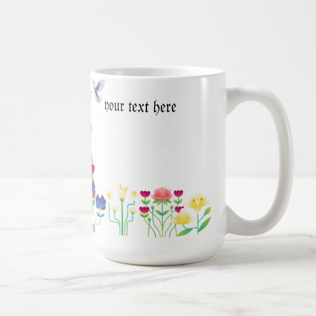 Valentine's lovers Rome sculpture Mug floral (Right)