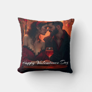 Valentine's Magic with Romantic Togetherness Throw Pillow