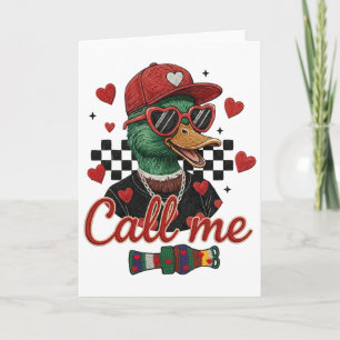 Valentines Mallard Duck Hunting Crochet Latch Hook Card