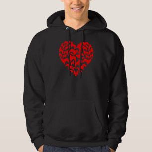 Valentines Matching Couple Love Hearts Bernese Mou Hoodie