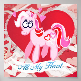 Valentines My Little Pony All My Heart Affiche