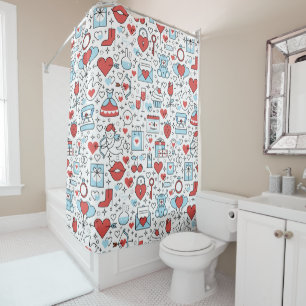 Valentine's Pattern shower curtain