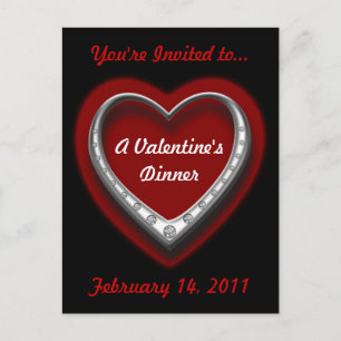 Valentines personnalisables dîner Invitation de ca