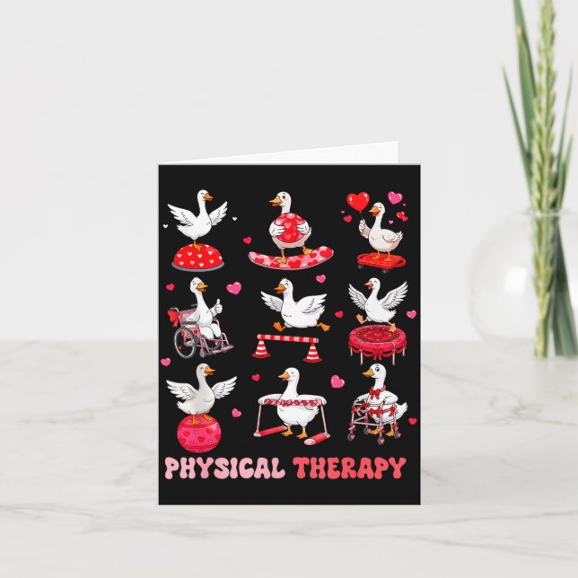 Valentines physical therapy physical therapist card (Front)