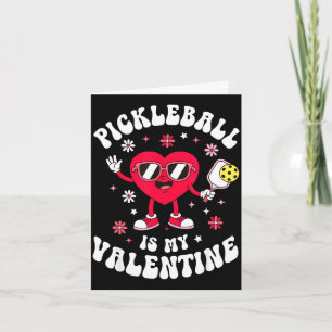 Valentines pickleball is valentines day heart wome card