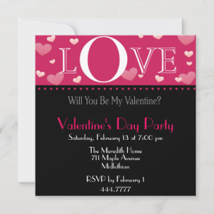 Valentine's Pink Invitation