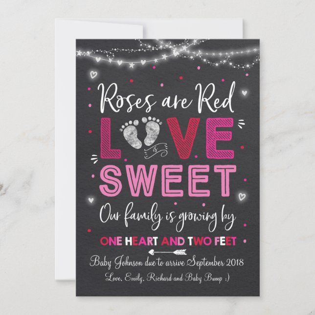 Valentine's Pregnancy Announcement Baby Reveal (Front)