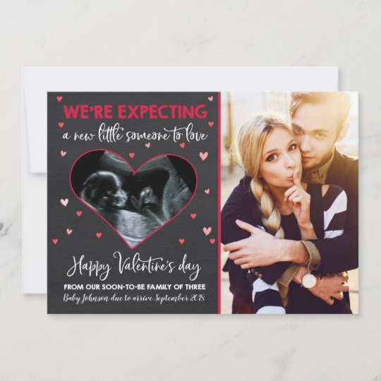 Valentine's Pregnancy Announcement Ultrasound Card Zazzle.ca