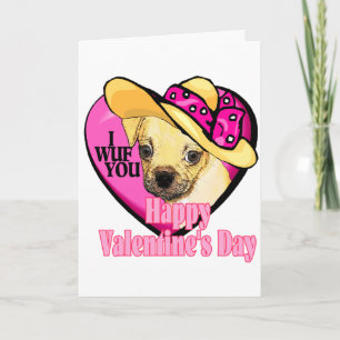 Valentines Puggle Holiday Card