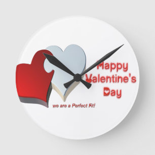 Valentine's Puzzle Round Clock