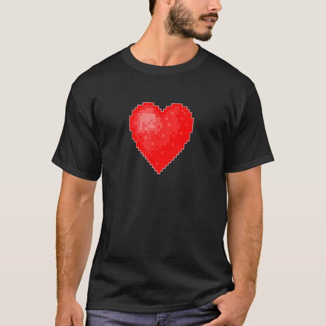 VALENTINE'S RETRO 8 BIT HEART T-Shirt (Front)