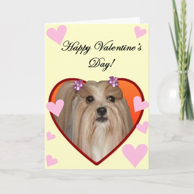 Valentine's Shih Tzu greeting card (Front)