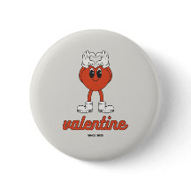 valentines since 2025 round pin