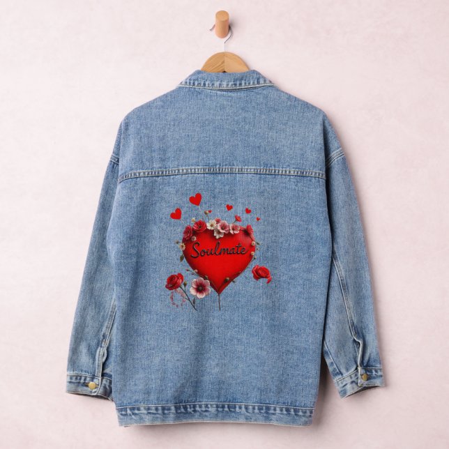 Valentine's Soulmate Heart Denim Jacket (Hangar)