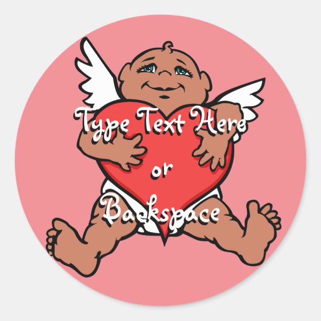 Valentine's Sticker Cupid Sticker Personalize (Front)