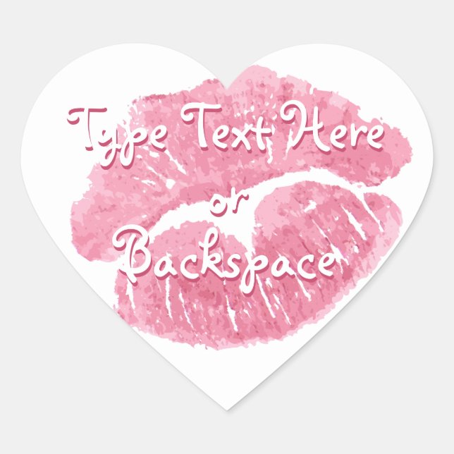 Valentine's Sticker Love Kiss Sticker Personalize (Front)