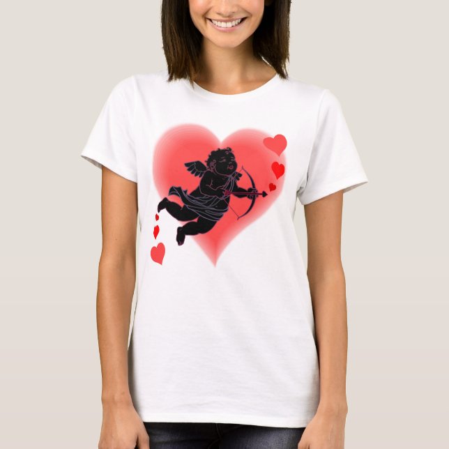 Valentine's Sweatshirts Lady's Cupid Love Shirts (Front)