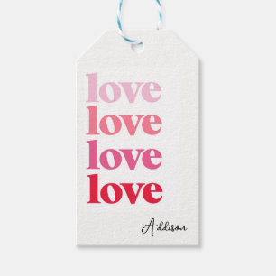 Valentine's Tag, Modern Valentine's Day Favor Clas Gift Tags