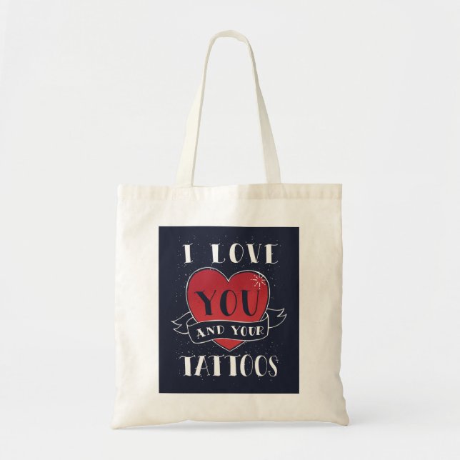 Valentines Tattoo Tote Bag (Front)