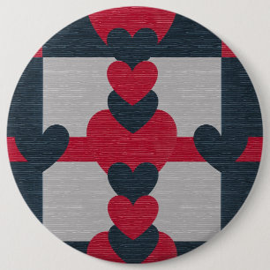 Valentine's Texture Design 6 Inch Round Button