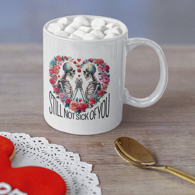Valentines theme Skeletons In Love Coffee Mug (Creator Uploaded)