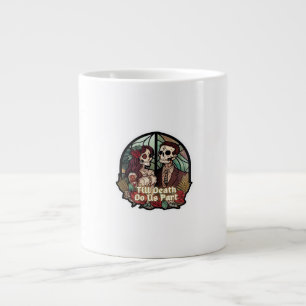 Valentines Till Death Do Us Part Classic Look Large Coffee Mug
