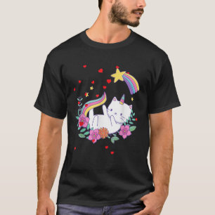 Valentines Unicorn Cat Kittycorn  T-Shirt