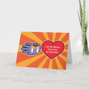 Valentine's Walrus Love card