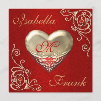 Valentines Wedding Invitation with Gorgeous Heart