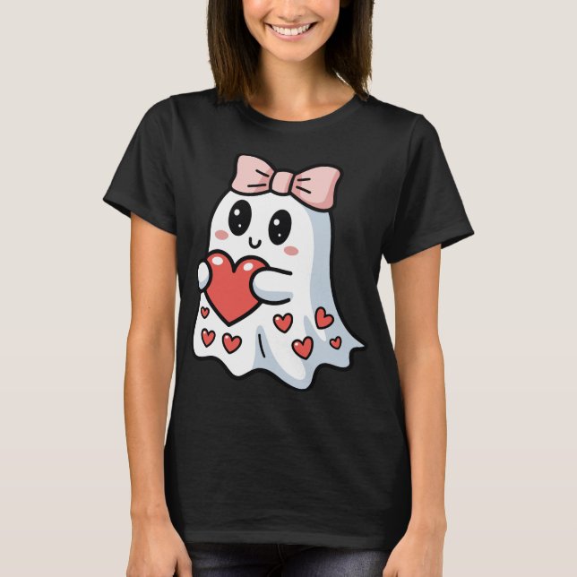 Valentine's white ghost T-Shirt (Front)