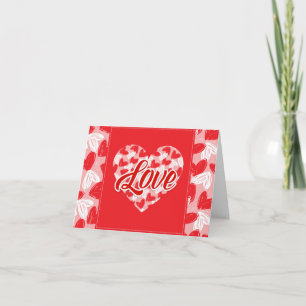 Valentine's "With Love" Hearts - Customize Holiday Card
