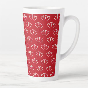 Valentinstag, zwei weiße Herzen - Latte Mug