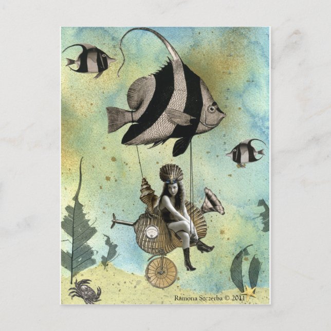 Valenzia & her Angelfish Racer Postcard (Front)