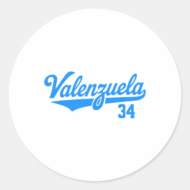 Valenzuela  classic round sticker (Front)