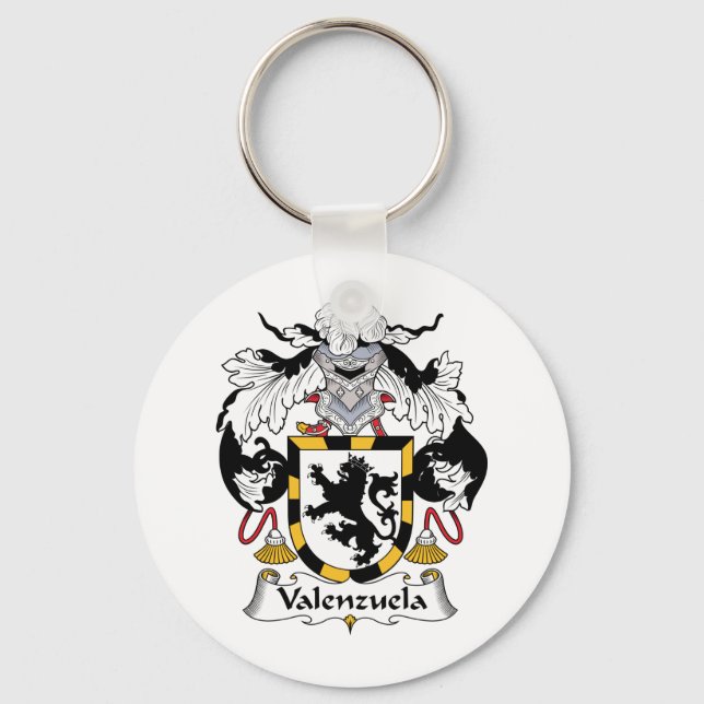 Valenzuela Family Crest Keychain (Front)