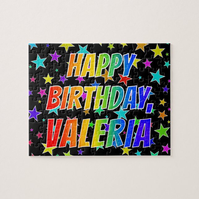 "VALERIA" First Name, Fun "HAPPY BIRTHDAY" Jigsaw Puzzle (Horizontal)
