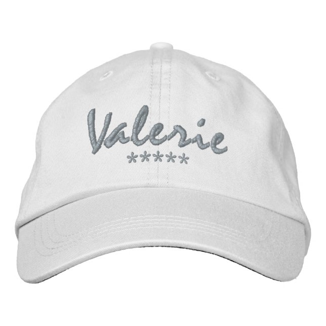 Valerie Name Embroidered Hat (Front)