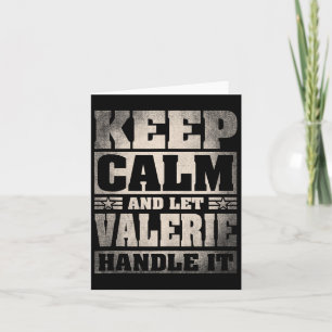 Valerie Name Personalized Valerie First Name  Card