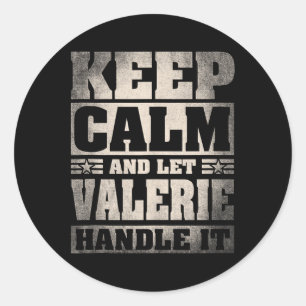 Valerie Name Personalized Valerie First Name  Classic Round Sticker