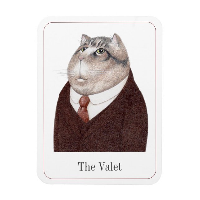 VALET CAT 3x4 Flexible Magnet + Text II (Vertical)