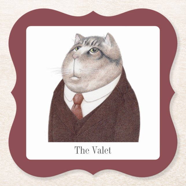 VALET CAT Bracket Paper Coasters + Text (Front)