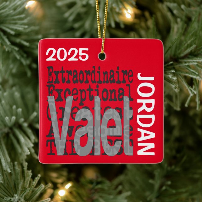 Valet Extraordinaire CUSTOM Ceramic Ornament (Tree)