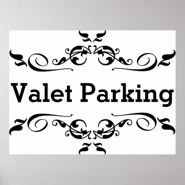 Valet Parking Poster (Front)